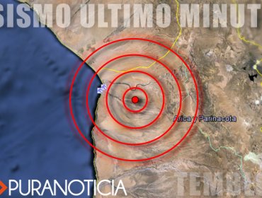 Sismo se registra en las regiones de Arica y Parinacota y Tarapacá