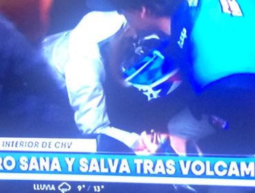 Carola de Moras sufre accidente automovilístico en auto de Rally Mobil