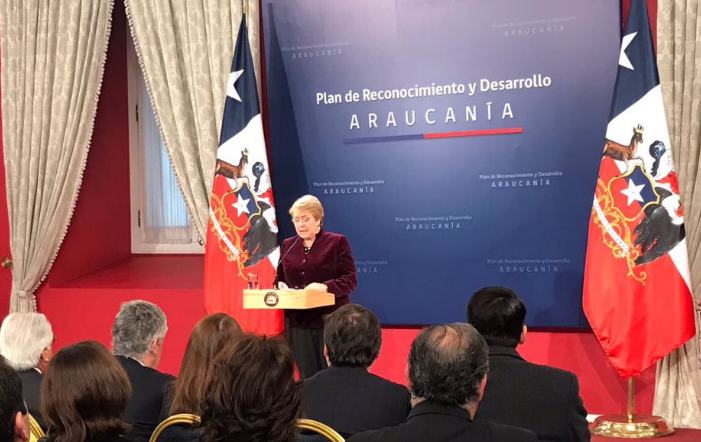 Bachelet: "Perdón al pueblo mapuche por los errores que ha cometido el Estado”