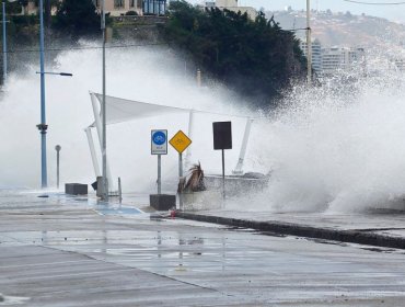 Viña del Mar en alerta por marejadas: Cierran Avenida San Martin desde 1 a 8 norte