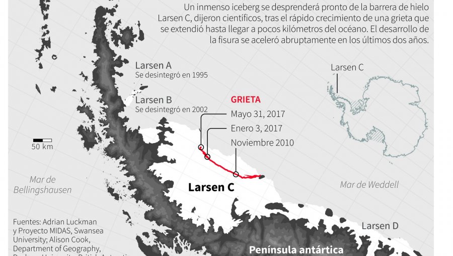 Experto de la NASA calcula el impacto del quiebre de un iceberg en la Antártida