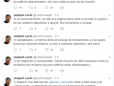 Alcalde Joaquín Lavín defiende la demolición de la Villa San Luis