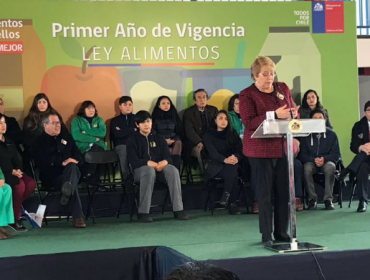 Bachelet a un año de la Ley de Etiquetado: "Es un ejemplo a nivel mundial"