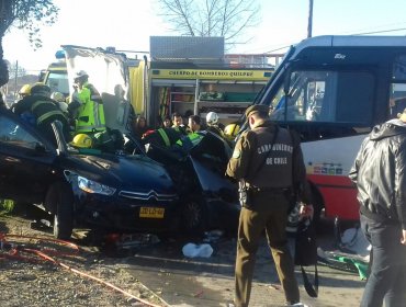 Bus impacta a colectivo y auto particular dejando al menos 5 lesionados en Quilpué