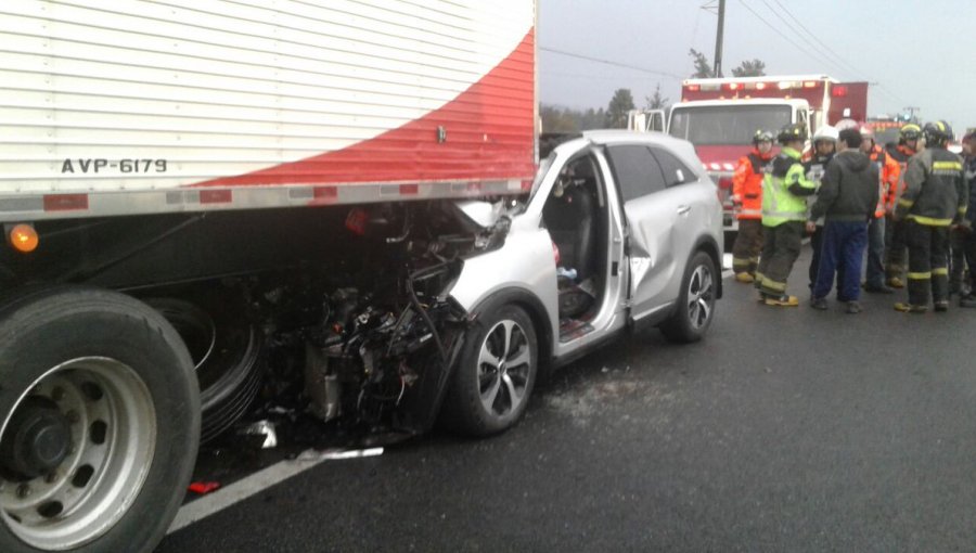 Accidente en cercanías de Rengo provoca gran congestión en Ruta 5 Sur