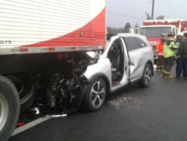 Accidente en cercanías de Rengo provoca gran congestión en Ruta 5 Sur