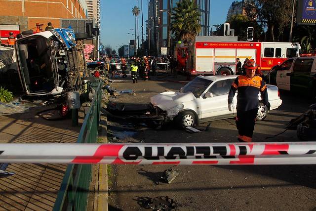 Vídeo del momento exacto del accidente de Camión que se incrustó en Mall de Viña