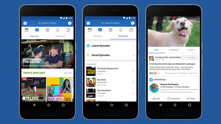 Facebook lanza una nueva plataforma para ver series y programas