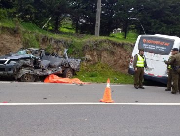 Zapallar: Un muerto tras violenta colisión entre camioneta y microbús