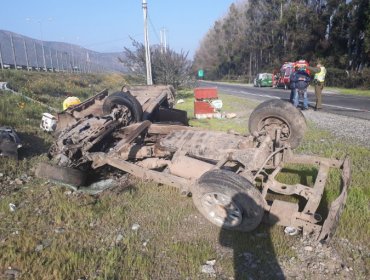 Tragedia en Catemú: Joven de 19 y menor de 14 mueren en accidente en Ruta 60 CH