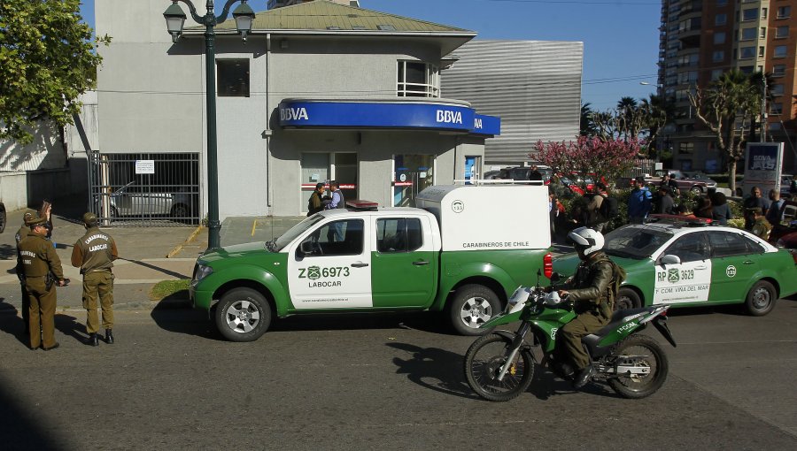 Millonario asalto a Banco BBVA de 15 norte en Viña del Mar