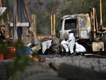 Otro camión quemado en el sur, el primero tras detenciones de Operación Huracán