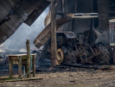 La Araucanía bajo ataque: Nuevo atentado dejó 5 camiones y 2 retroexcavadoras quemadas