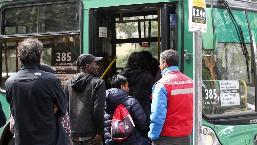 Evasión en Transantiago registra histórica baja de 8,6 puntos durante el 2017