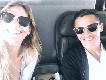 Alexis Sánchez llegó en helicóptero a buscar a Mayte Rodriguez para llevarla a cenar