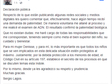 Sergio Lagos confirma paternidad de niño de 5 años tras ser demandado: "Pido prudencia y respeto"