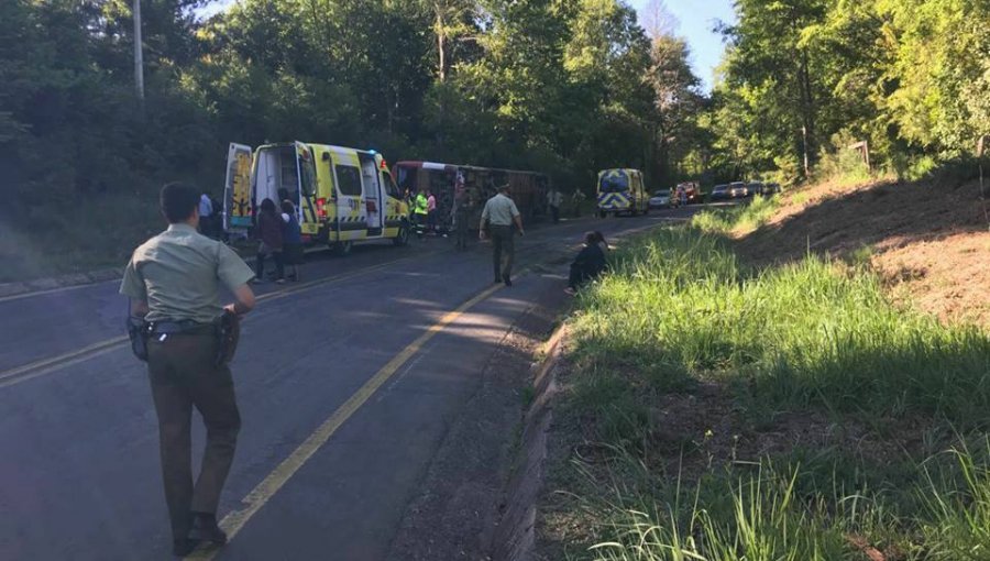 Accidente de Bus en Ruta Victoria-Curacautín deja al menos 10 muertos y 7 heridos