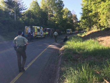 Accidente de Bus en Ruta Victoria-Curacautín deja al menos 10 muertos y 7 heridos