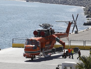 Helicóptero de combate de incendios más grande del mundo llegó a Valparaíso