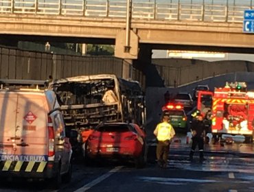 Choque entre auto y Transantiago deja un fallecido en autopista Vespucio Sur
