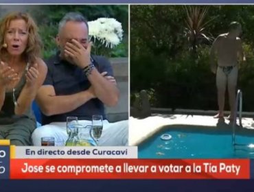 José Miguel Viñuela acudió en "zunga" a buscar a Paty Maldonado para ir a votar