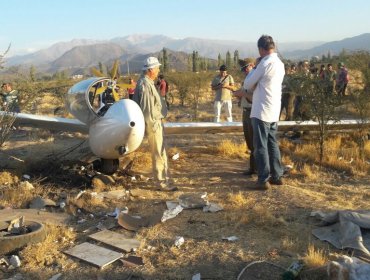 Aeroplano con dos ocupantes se precipita a tierra en Los Andes