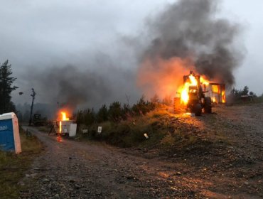 Nuevo atentado a maquinaria forestal, esta vez en la Región de Los Ríos