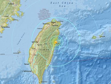 Fuerte sismo de 6,1 grados sacude Taiwán