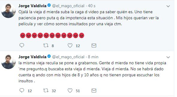 Publican vídeo de discusión en pleno mall de Jorge Valdivia y mujer que le pidió una fotografía