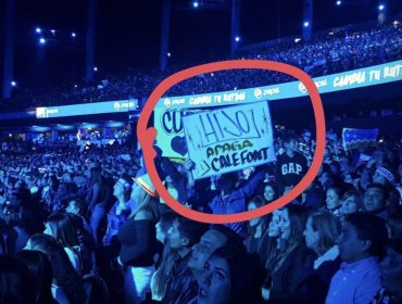 ¡Hijo apaga el calefont¡: La pancarta que se viralizó en segunda noche de Festival