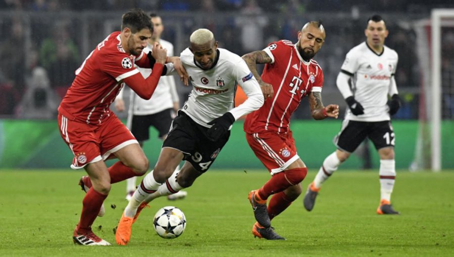 Vidal y Bayern completaron el trámite ante Besiktas de Medel por Champions