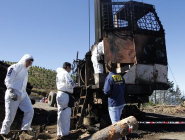 Nuevo atentado incendiario a maquinaria forestal se registró en La Araucanía