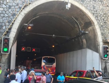 Este jueves se reabre el tránsito por el Túnel Zapata hacia Valparaíso en Ruta 68