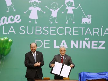 Presidente Sebastián Piñera promulga ley que crea la Subsecretaría de la Niñez