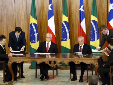 Piñera y Temer anunciaron negociaciones para un Acuerdo de Libre Comercio