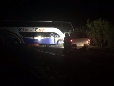 Dos fallecidos en choque entre bus y auto en Valdivia