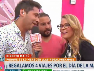 Cathy Barriga obligó en pantalla a animadores de TVN a "ponerse" con pasaje a Buenos Aires