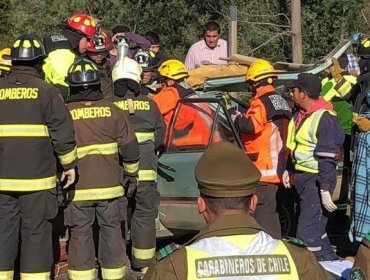 Fatal accidente en Mulchén: Una madre de 30 años y sus dos hijos mueren tras impacto