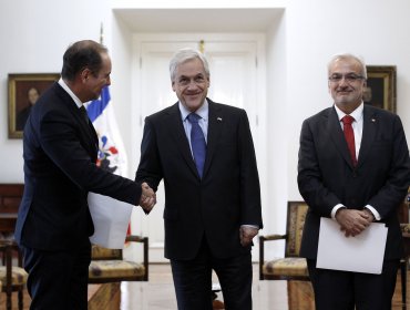 Presidente Piñera recibe en La Moneda a presidente de Metro