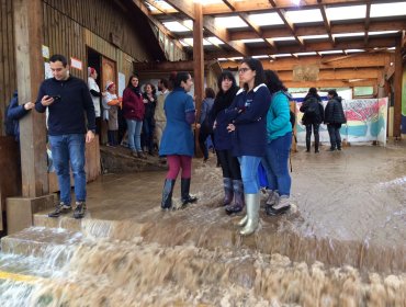 Inundaciones en Juan Fernández tras caída de 124 mms. de lluvia en 4 horas