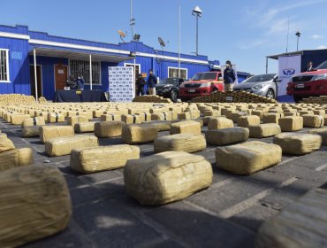 La PDI de Iquique incautó 1.459 kilos de droga y detuvo a seis personas