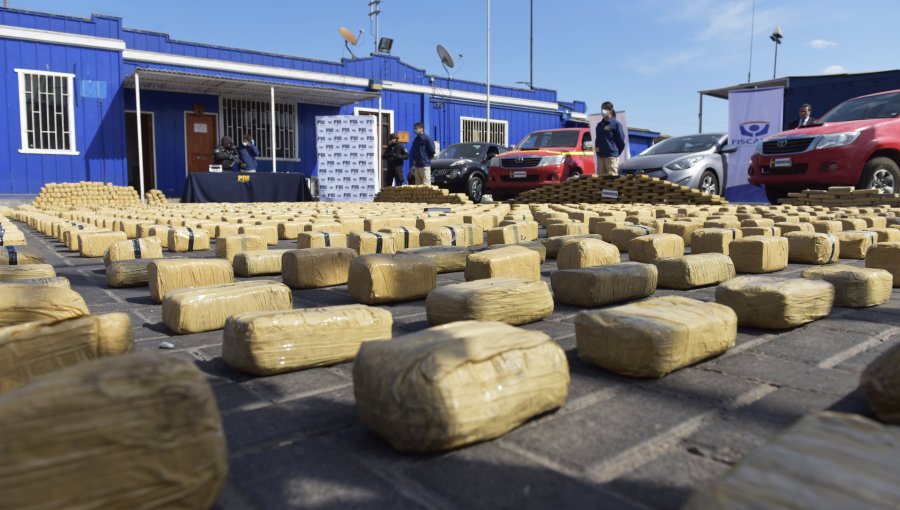 La PDI de Iquique incautó 1.459 kilos de droga y detuvo a seis personas