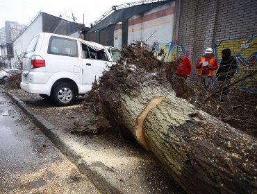 Sistema frontal deja sus primeras consecuencias en zona centro-sur