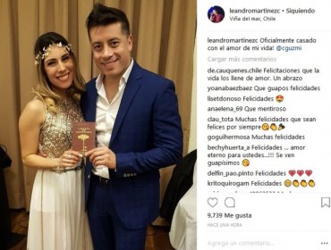 Se casó Leandro Martínez: El coach de Rojo selló su amor con su pareja de hace 4 años