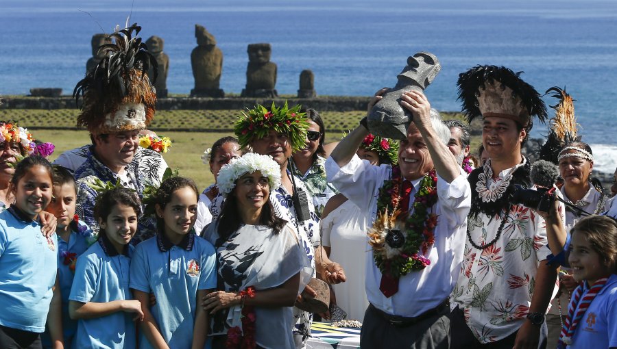 Presidente Piñera en Rapa Nui: Completa agenda cumple el mandatario en Isla de Pascua