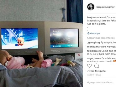 La foto de hija de Benjamín Vicuña que es destrozada en redes sociales