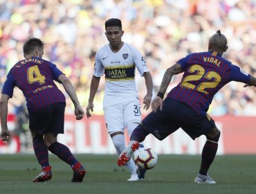 Vidal debutó como titular en victoria del Barcelona sobre Boca Juniors