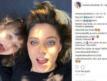 Ojos clones: La foto de Mariana Derderian y su hija que se toma las redes sociales