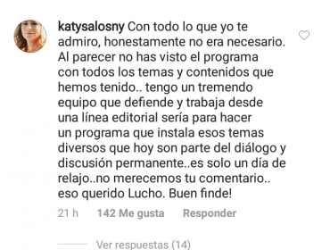 Duro round protagonizan Kathy Salosny y Luis Gnecco por farandulización de late de TVN