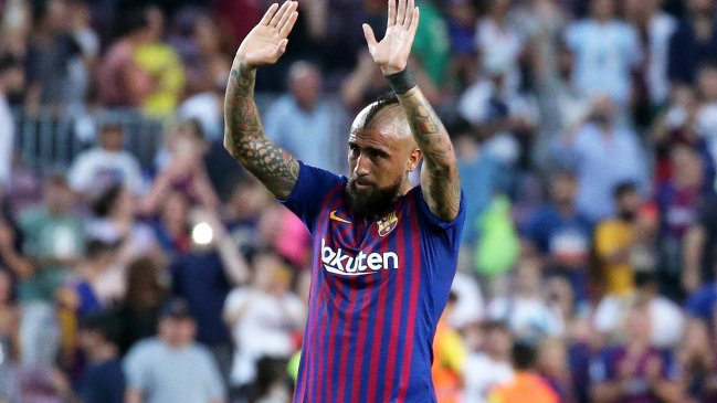 Arturo Vidal ingresó desde el banco en nueva victoria de Barcelona en la liga